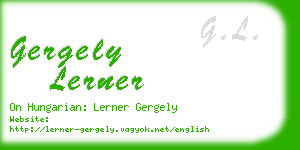 gergely lerner business card